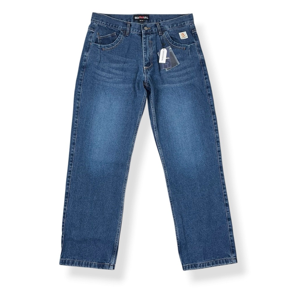 Bocomal FR Jeans Men 34x32 (ACT 34x31) Blue Denim Cotton Non-Stretch CAT II NWT